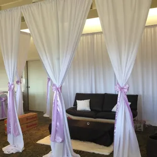 Another great job that Jazz and her team did. Lounge area for cocktail hour.