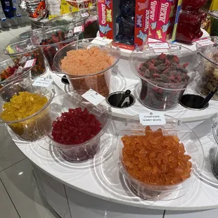 a display of candy and candies