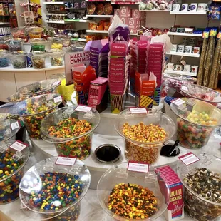a variety of candy in a store
