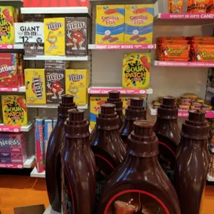 a display of hershey's candy