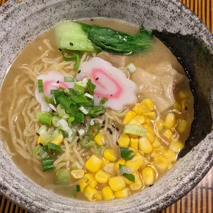 Miso ramen with chicken broth