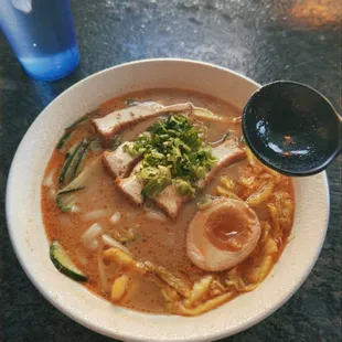 Tantan tofu with an added egg