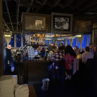 The back side of the bar .