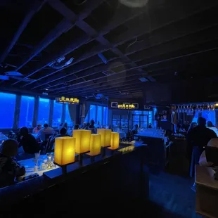 interior, sushi and sashimi