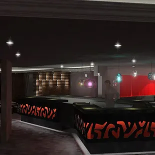 the interior of a nightclub