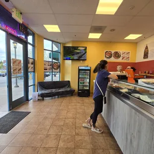 The interior is small catering to only to-go orders.