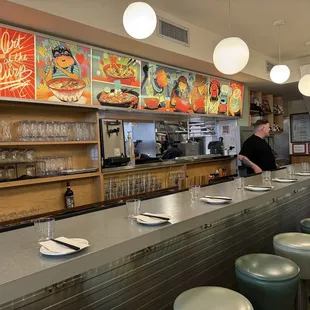 interior, sushi and sashimi