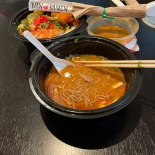 Ramen and Japanese chicken curry.