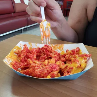 Hot cheetos and cheese