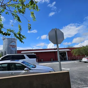 a car parked in a parking lot