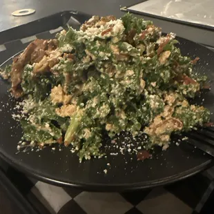 Kale Caesar with chicken shawarma