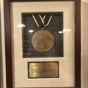 Medal from Taylor University