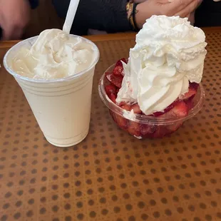Lemon Bar shake and strawberry shortcake