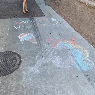 Chalk advertisement