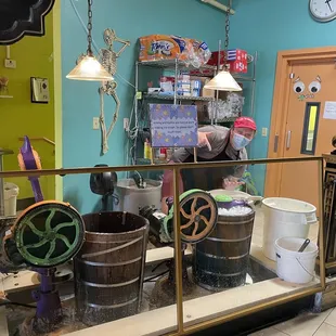 Jeremy and Caitlyn the ice cream machine.