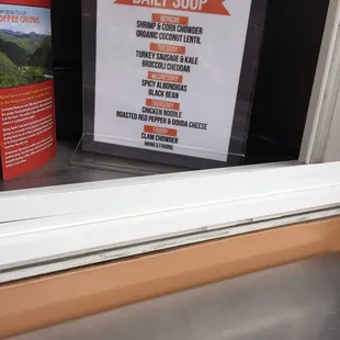 Daily Soup choices as of 2/10/2017