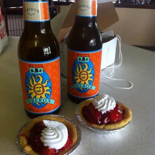 Iversen's strawberry tarts paired with afternoon beer. Live a little!