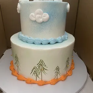 a three tiered cake