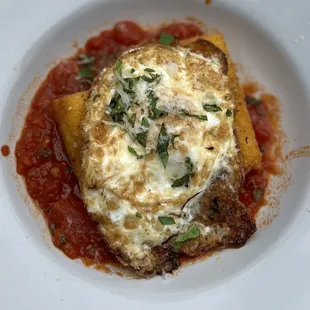 Polenta and egg