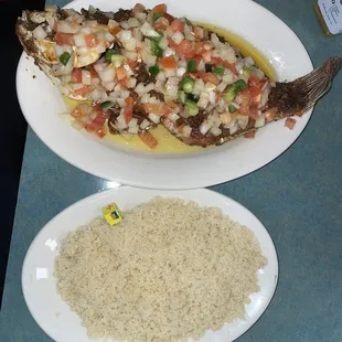 Fried fish and Attieke