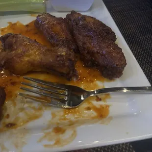 Honey bbq wings slightly spicy