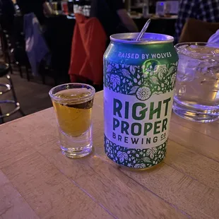 Shot of 4 Roses and a local beer for $8. Could have been done with a draft of Old Style instead for $6.