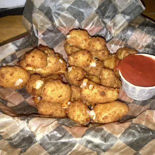 Mozzarella Sticks or cheese curds