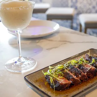 Middle Eastern spiced N.Y Strip and Margarita in Sterling, Va