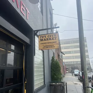 the front of the building