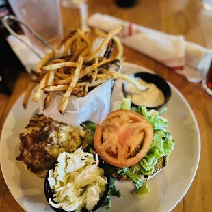 Was not a fan of the crab cake flavor or fries . The crab meat was slippery.