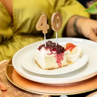 Birthday cheesecake