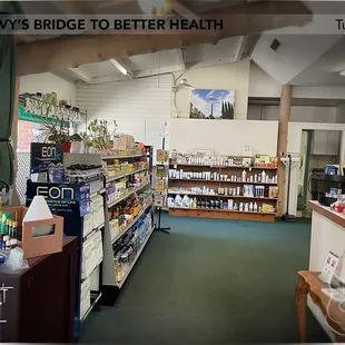 Health food store/shop (Located in the same building; just across from the deli area.)