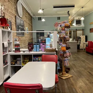 the inside of the store