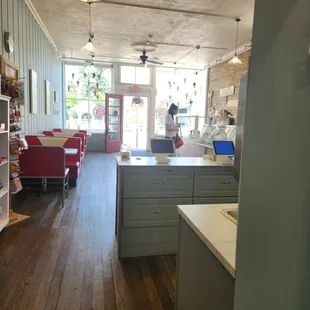 the kitchen and dining area