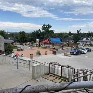 a view of a parking lot