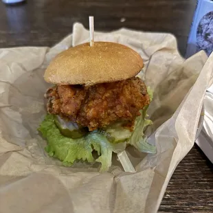 Spicy chicken sandwich