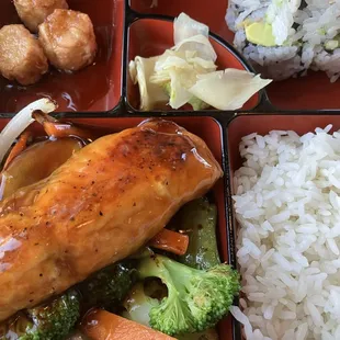 Salmon teriyaki box