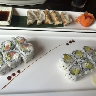 Philadelphia Roll and California Roll