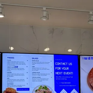 Salad and panini menu - 10/8/24