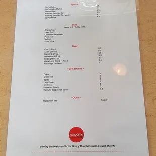 Menu 6/25/22