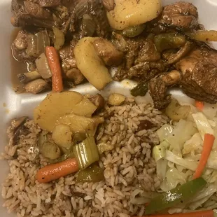 Brown Stew Chicken Plate
