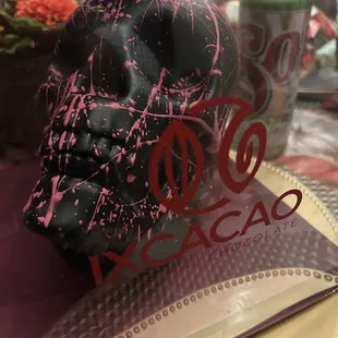 Dark Cacao Skull filled with Mexican candies