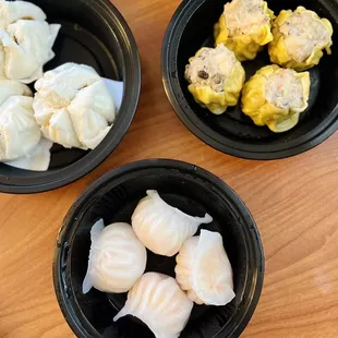 Har Gow (4), Cha Siu Bao (3), Pork Siu Mai (4)