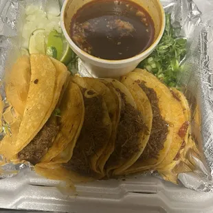 5 Birria Tacos with Consome