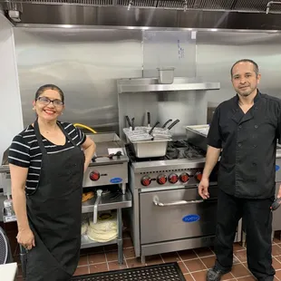 My wife maria and I on our Grand opening