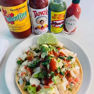 a plate of mexican food
