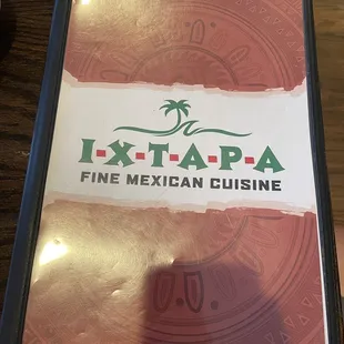 Menu front