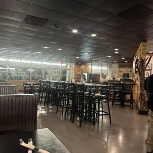 Inside the restaurant on a very slow night