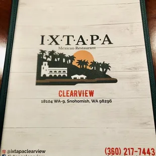 a close up of a menu for a restaurant