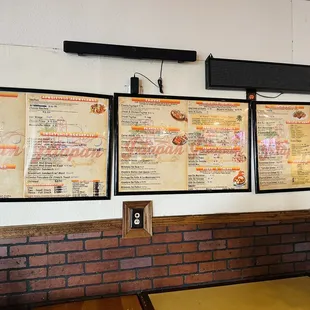 extensive menu.